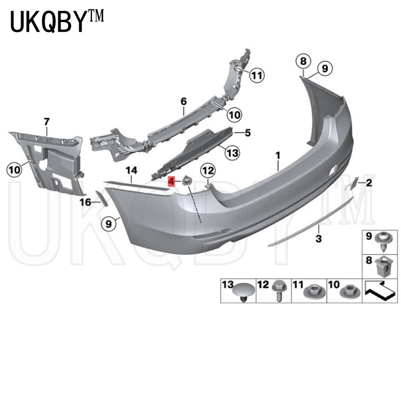 Component bracket PDC/PMA sensor rear 3system F30 320d 316 318i 51127445146