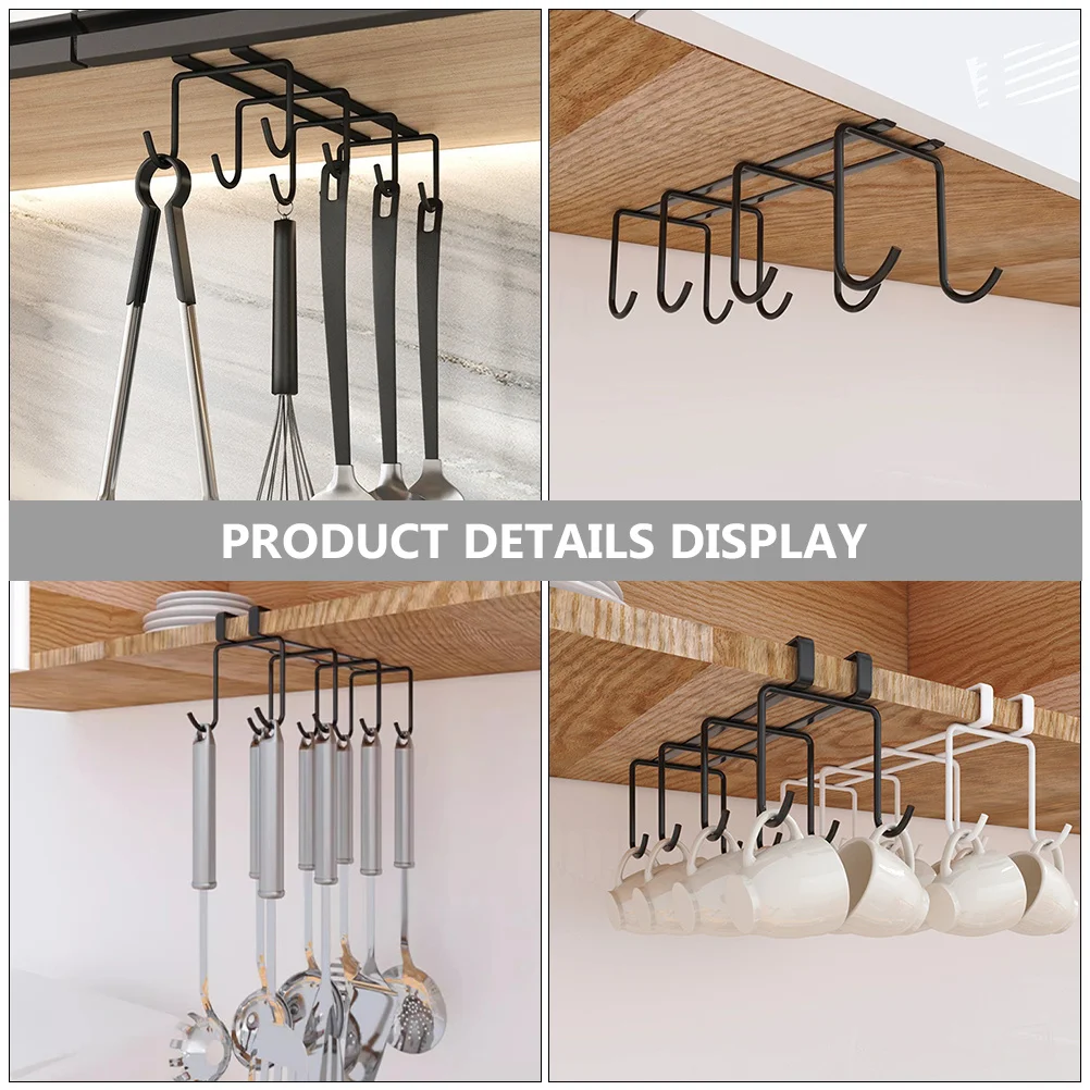

Under Cabinet Coffee Iron Drying Wine Cup Holder Household Kitchen Accessory Space-Saving Punch Free Organizer Utensil