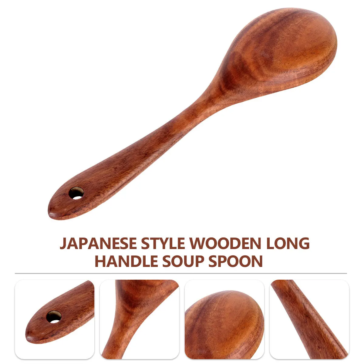 

Acacia Wooden Rice Scoop Long Handle Polished Surface Nonstick Cookware Safe Kitchen Utensil for Home and Restaurant Use
