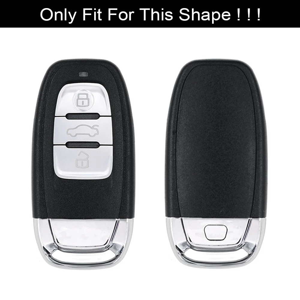 Carbon Fiber Color Car Key Anti Scratch Sticker Smart Key Refitting Auto Accessories For Audi A4 A6 RS4 A5 A7 A8 RS5 Q5 S5 S6