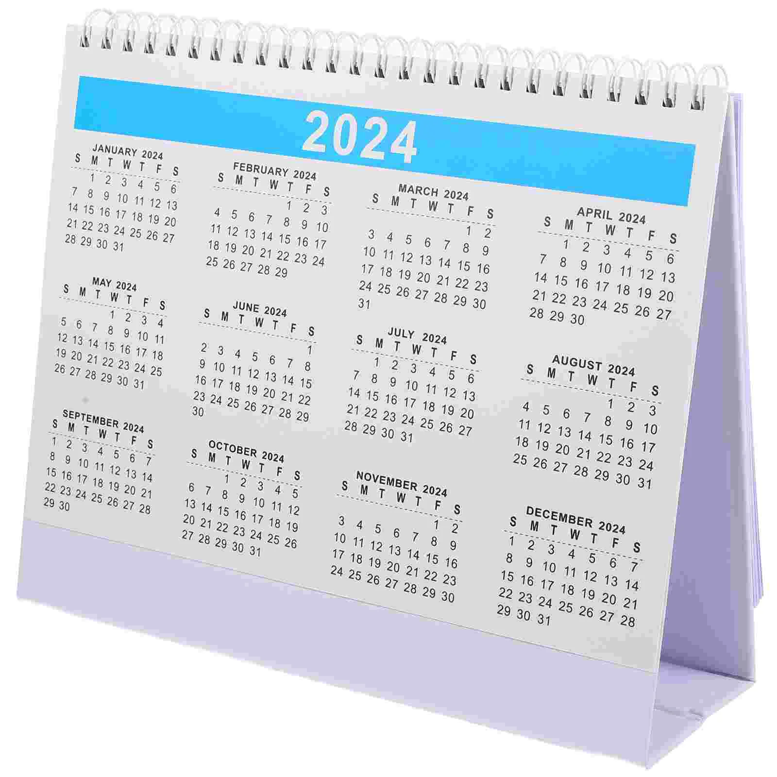 

2024 Desk Calendar Office Monthly Table Daily Planner Desktop Decor Tabletop Note Standing Vintage