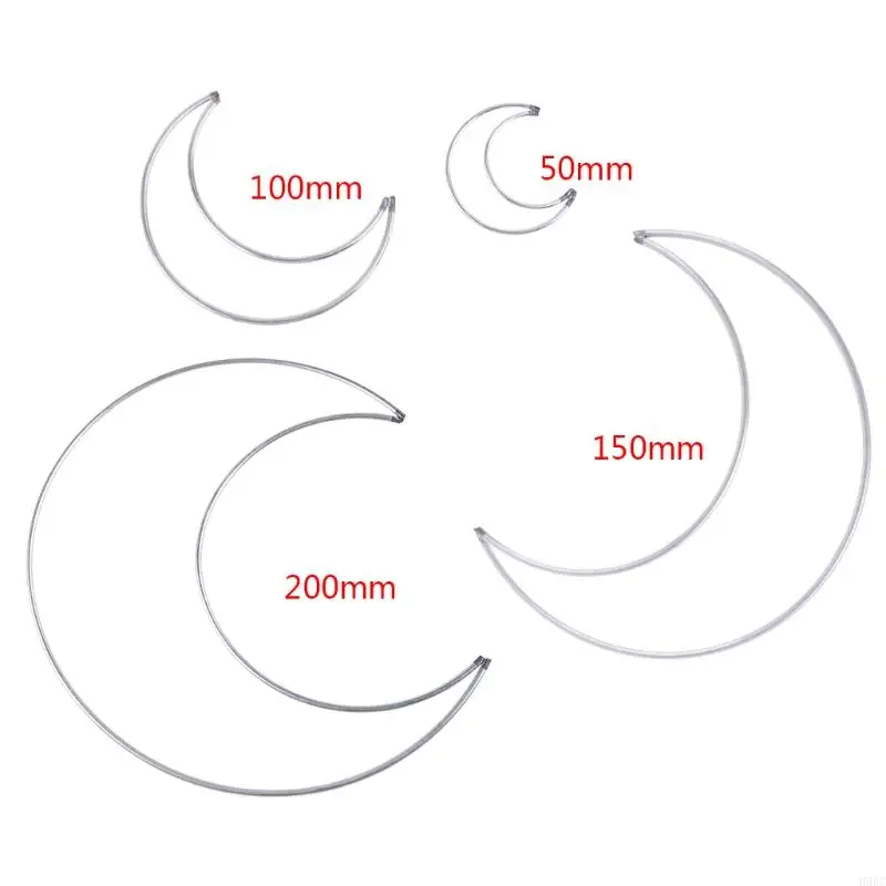 H9ec Moon Metal Moons Ring Hoop Diy Made Dreamcatcher para Handmade Wedding Wheting Holding Handicraft