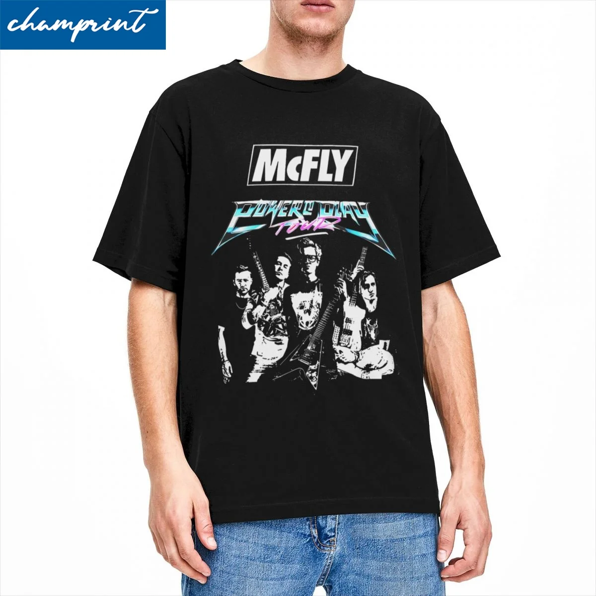 Rock McFly Men Women T Shirt Punk Band Tour Humorous Tee Shirt Short Sleeve Crew Neck T-Shirt Pure Cotton Gift Idea Tops