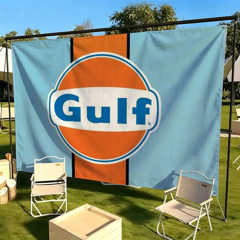 G-ulf Car Logo  Flag Suitable For Party Club Outdoor Interior Wall Decoration Banner Fans Gift