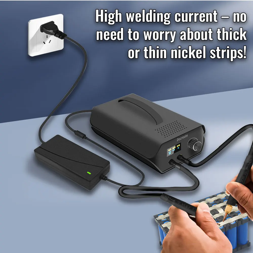 0.3mm Thickness Nickel Welding Mini Spot Welder with Super Capacitor Energy Storage for 18650 Battery DIY Home Use