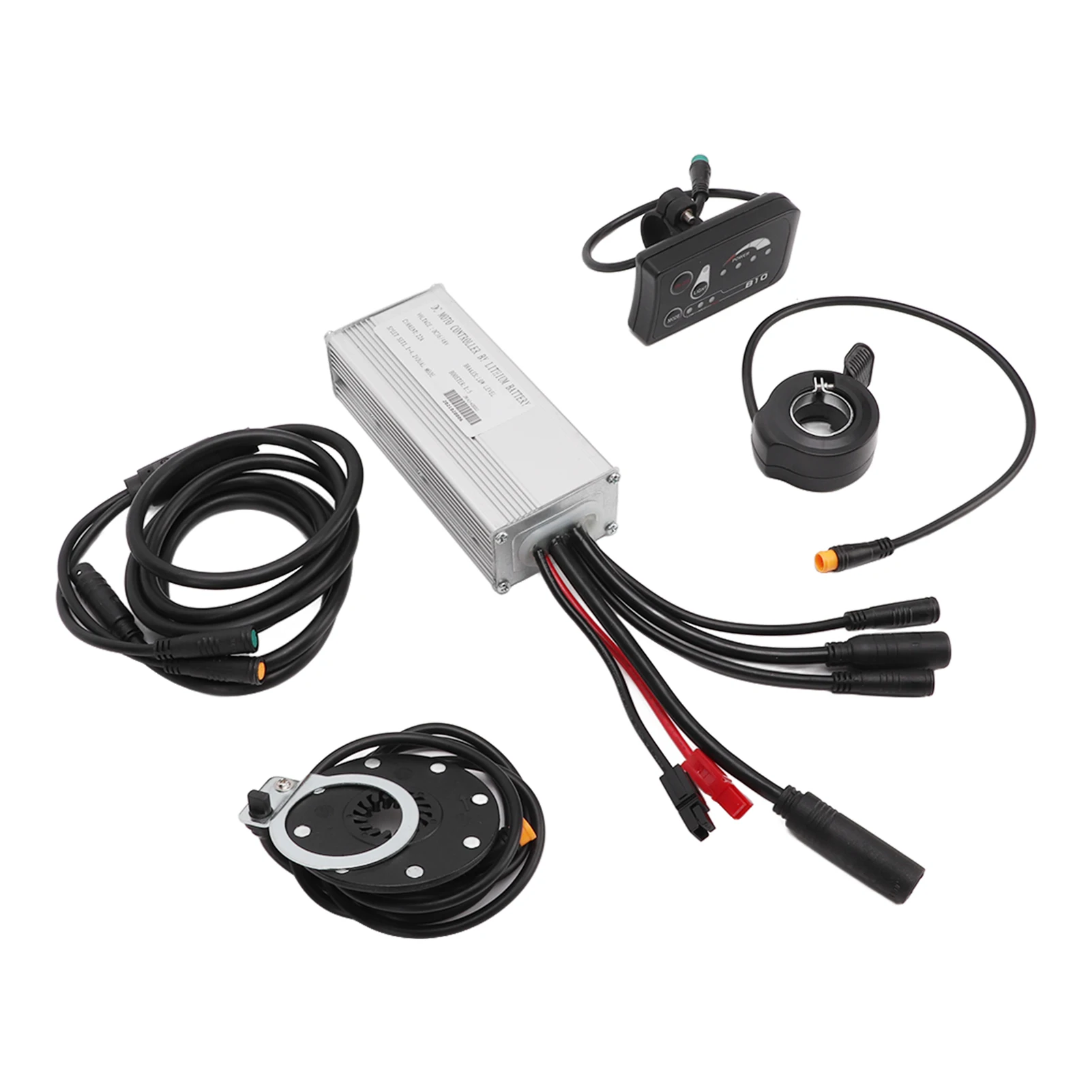 Electric Bicycle Lithium Battery Conversion Kit 22A Controller LED S810 Display 1 to 2 Connecting Line Kit for 500W Gear Motor