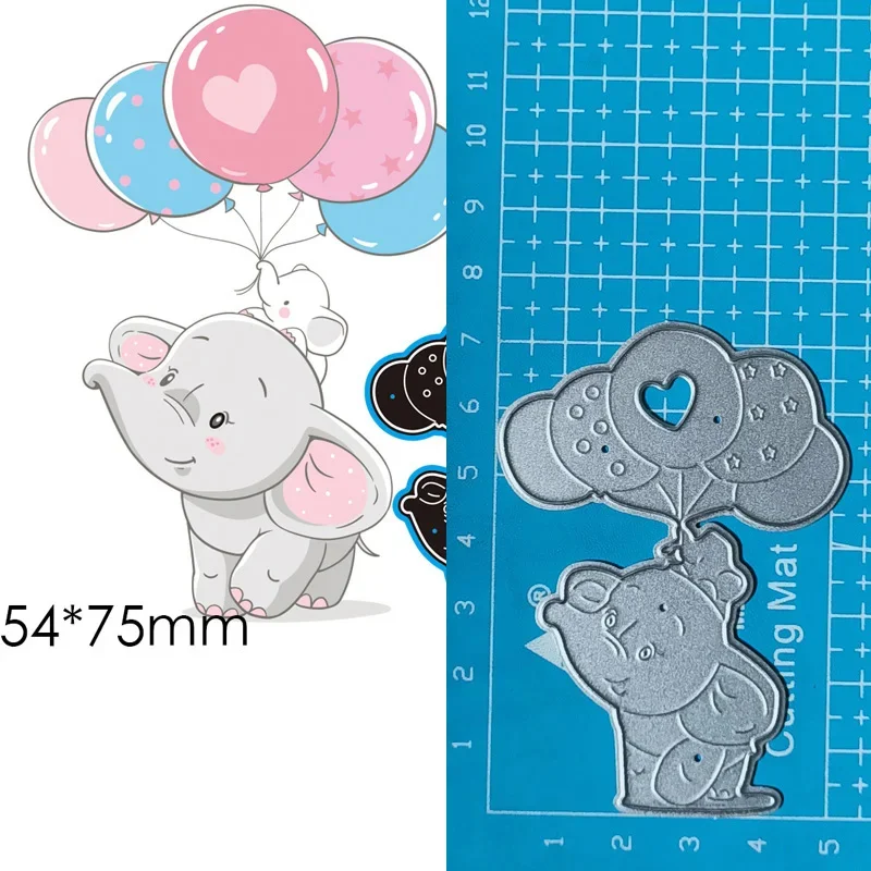 Elefant Ballon Metall Stanzformen Bär Scrapbooking Dekoration Papier Handwerk Messer Form Klinge Punch Vorlage Prägeschablonen