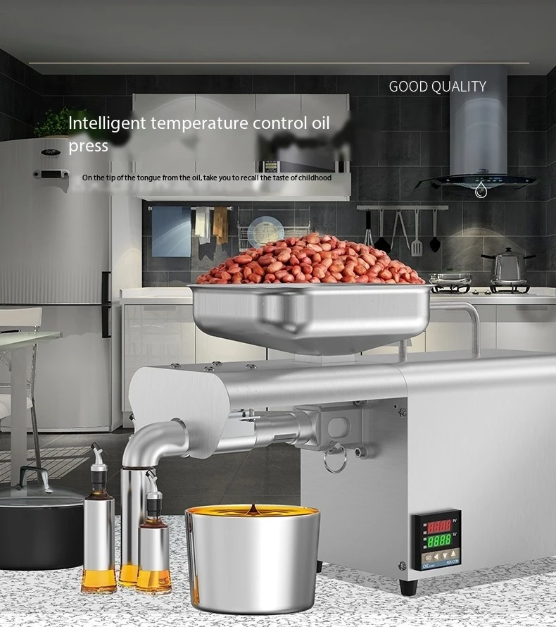 

Hot-selling Product Automatic Liquid Crystal Display Oil Press Cold and Hot Double Press Small Oil Press
