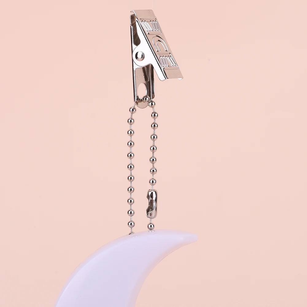 Bolsa em formato de lua com sensor automático, luz noturna suspensa com clipe, lâmpada sensível ao toque para mulheres e meninas