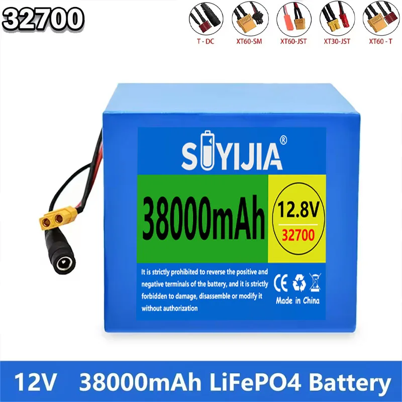 32700 Lifepo4 Battery Pack 4S3P 12.8V 38000mAh 4S 40A Balanced BMS for Electric Boat and Uninterrupted Power Supply 12V