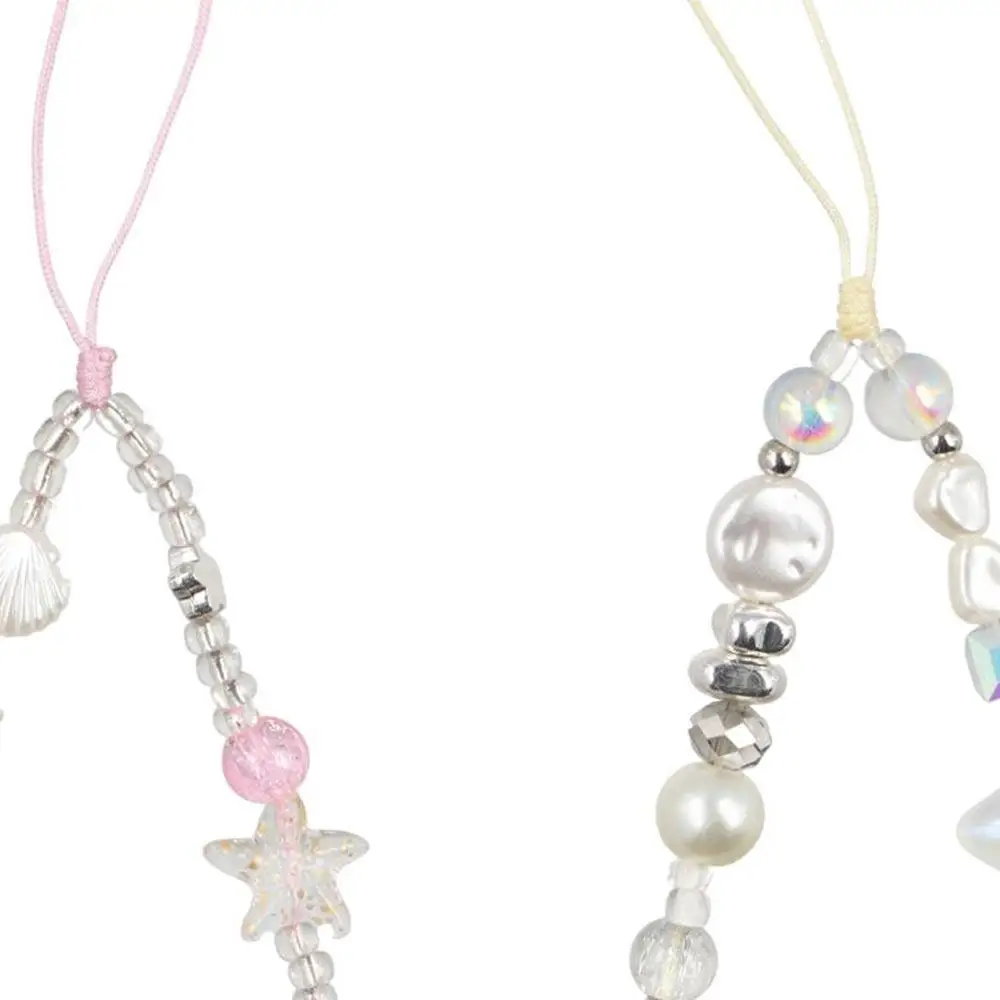 

Ремешок для телефона Y2K серебристый, с прозрачными звездами, в стиле Sweet Girl, подвеска-шнурок, бусины-антипотеряшки, цепочка для телефона, декор для телефона