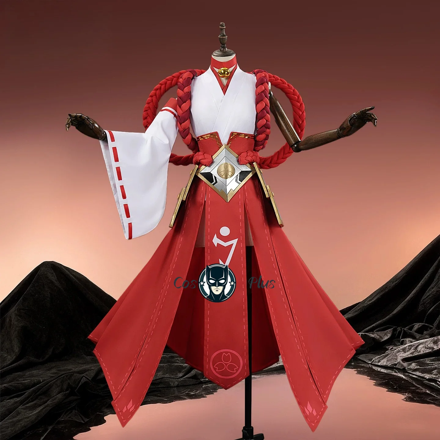 

Honor of Kings Garo Cosplay Costumes Nostalgic Miko Complete set of same clothing and headwear for the game