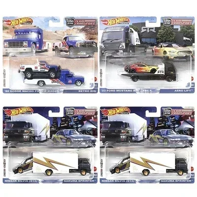 Original Mattel Hot Wheels FLF56 Premium Car Culture Team Transport Liberty Walk Vehicle Model Toys for Boys Collection Kid Gift