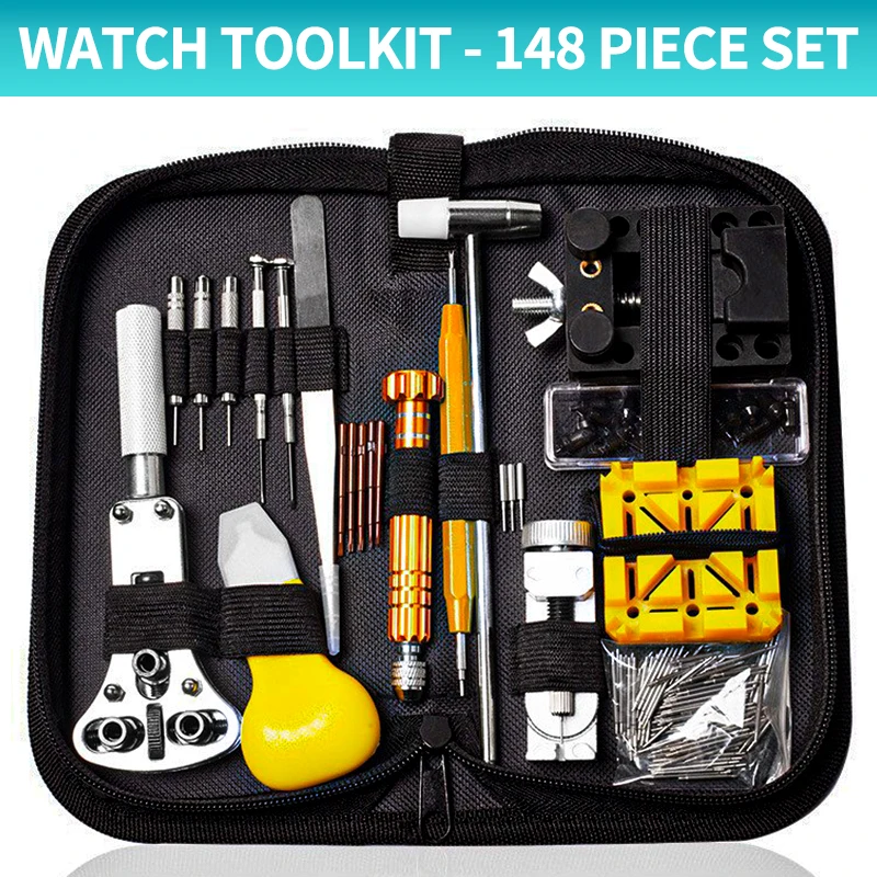 Watch Repair Tool Kit Watch Link Pin Remover Shell Opener Spring Bar Remover Watch Battery Replacement Strap Needle Set