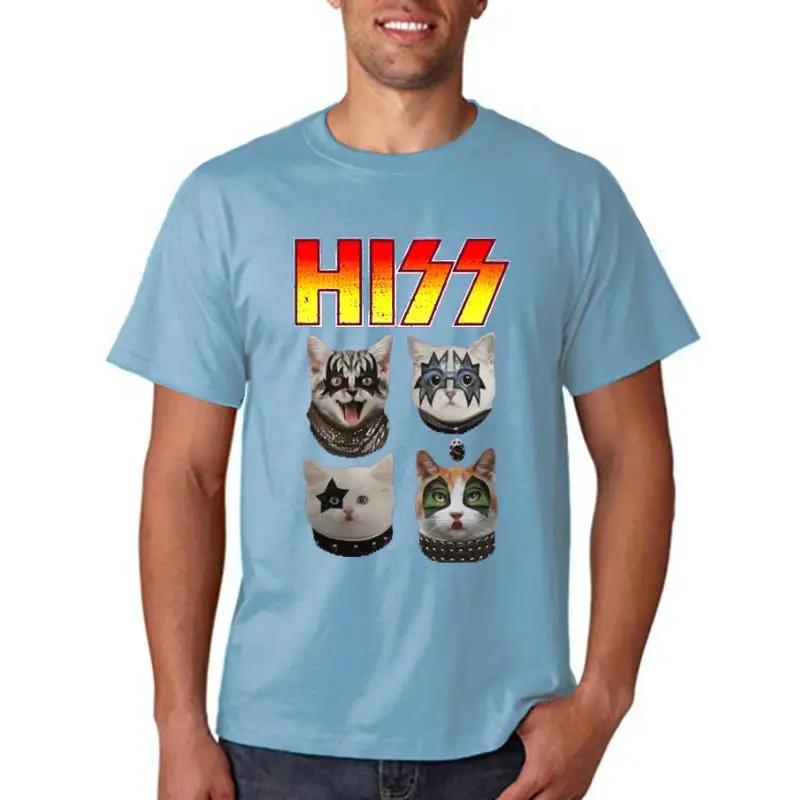 Title: NEW 1239-HISS Hardrock Parody Meow KISS band T Shirt Size S-5XL(1)