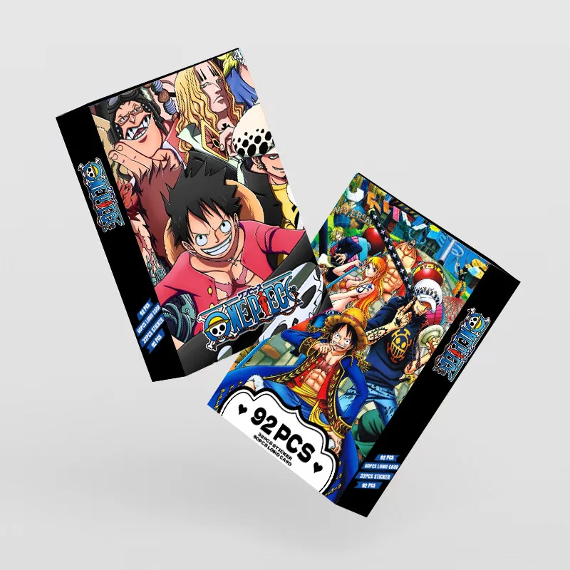 90pcs/box ONE PIECE Cards Anime Luffy Roronoa Zoro Double Sided Photo Collect Bookmark Stickers Kids Cosplay Classic Toys Gift