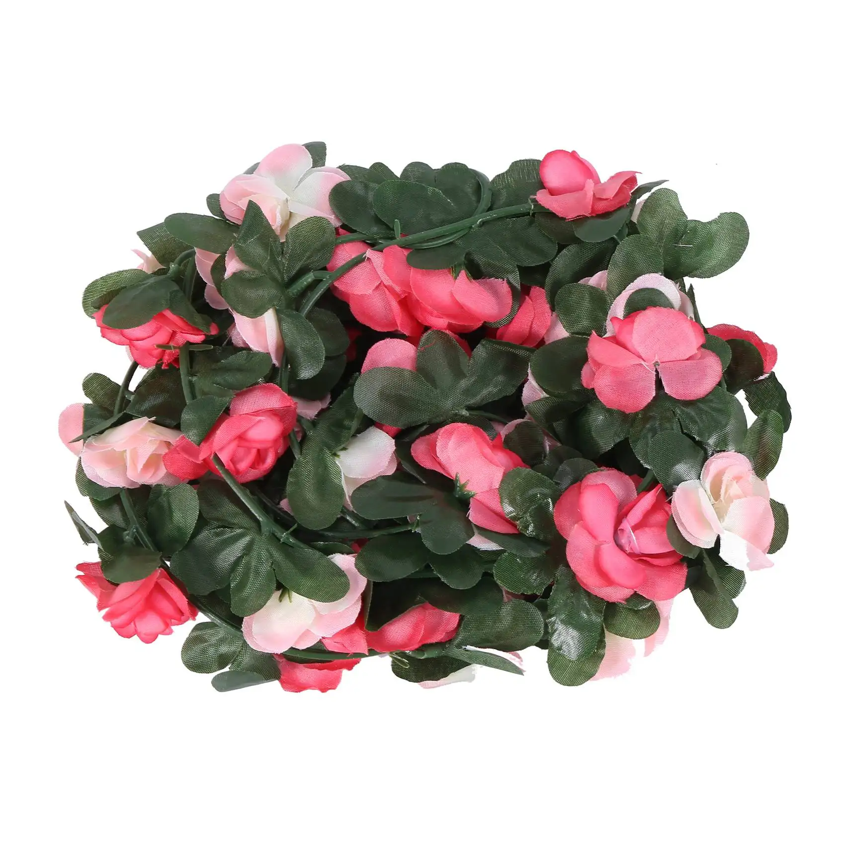 SSR 2Pcs Artificial Rose Flower Floral Fake Vine Hanging Garland Party Wedding Decor