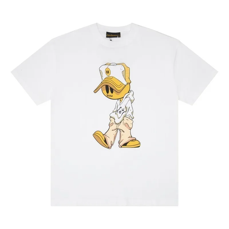 Drew House Streetwear Smiley Character Graphic Tee Men Loose Fit Short Sleeve Cotton Casual Daily Top
