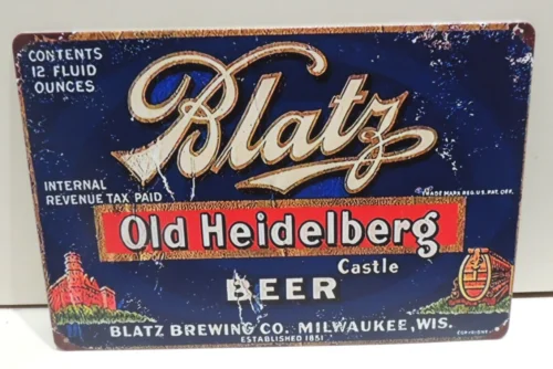 NEW Metal Sign Blatz Old Heidelberg Beer 12x8in US Seller