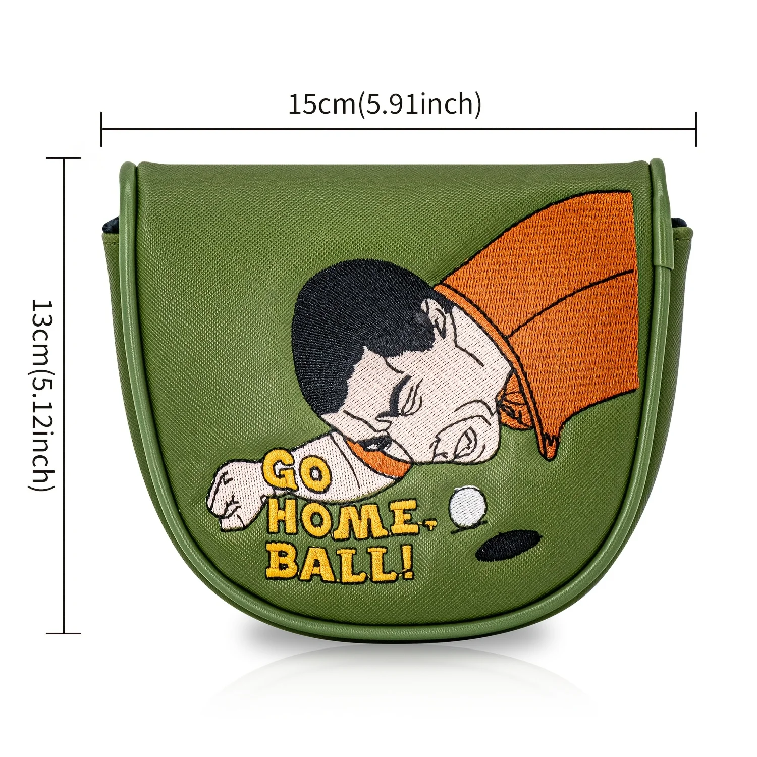 1pc Lying Figure Design Golf Club Head Cover, Golf Putter Head Cover, Golf Semi-Circular Putter Head Cover image 6
