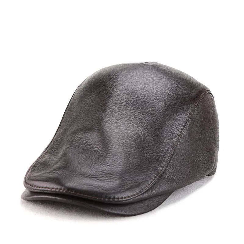 Light Luxury Leisure British Style Sheepskin Berets For Men Spring Autumn Fashion Warm Newsboy Cap For Women Simple Forward Cap
