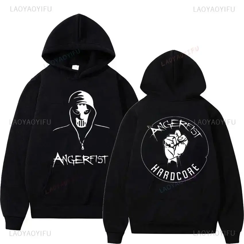 Fashion Angerfist Men Hoodies HARDCORE TECHNO MAINSTREAM GABBA Women Hoodie Angerfist Dutch Gabber Music Sweatshirt