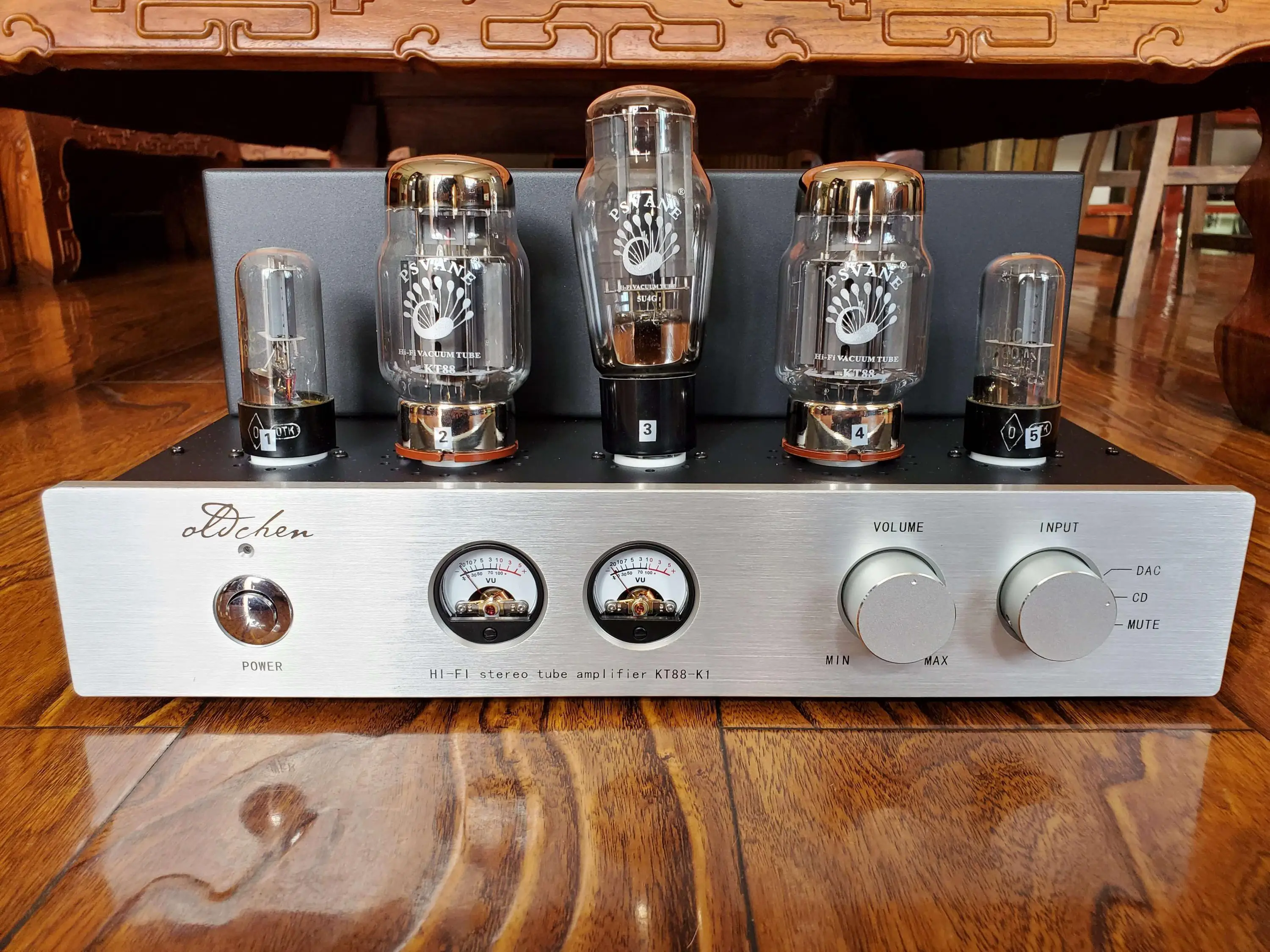 LaoChen KT88-K1 Tube Amplifier Class A HIFI LaoChen Audio Amp Handmade Scaffolding OldChen