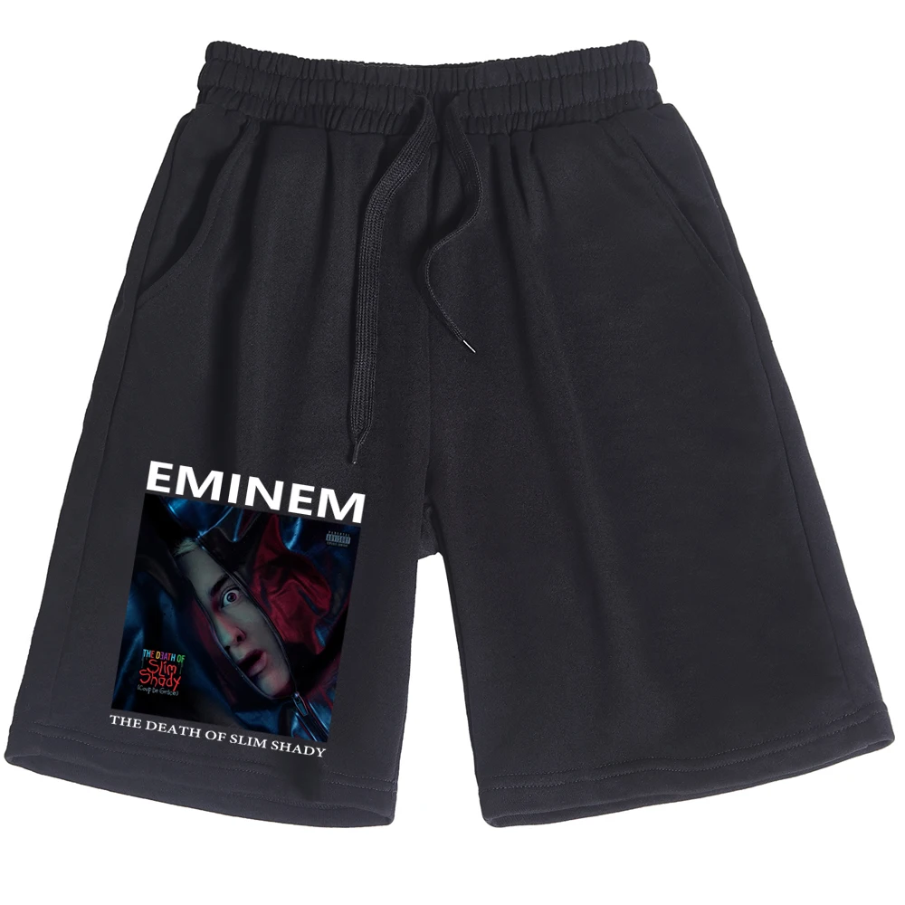 Eminem Houdini 2024 & Death of Slim Shady Shorts Man Woman Loose Beach Cotton Short Pants Hip Hop Clothes