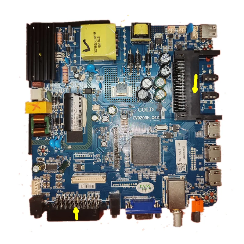 

CV9203H-Q42 Three in one TV motherboard, tested well, physical photo for 31VX2 340MA