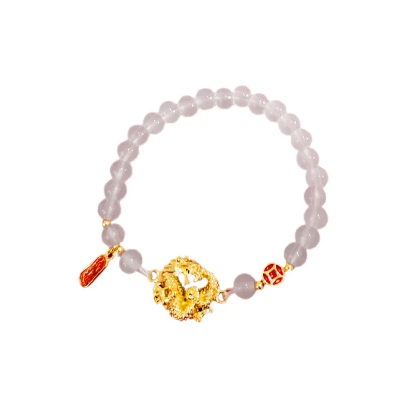 Dragon Year Red Bracelet 2025 Benmingnian Year Zodiac Loong Hand Rope Light Luxury Exquisite Handstring Girls' Best Friend Gifts view 5