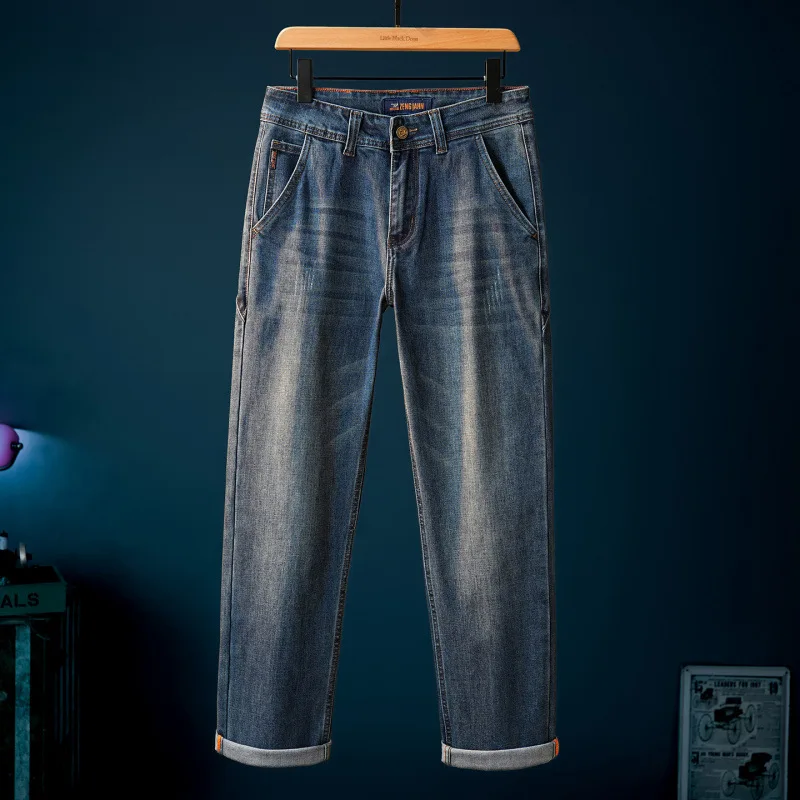 2025 herfst herenjeans rechte buis losse zakelijke trend mode casual mode broek