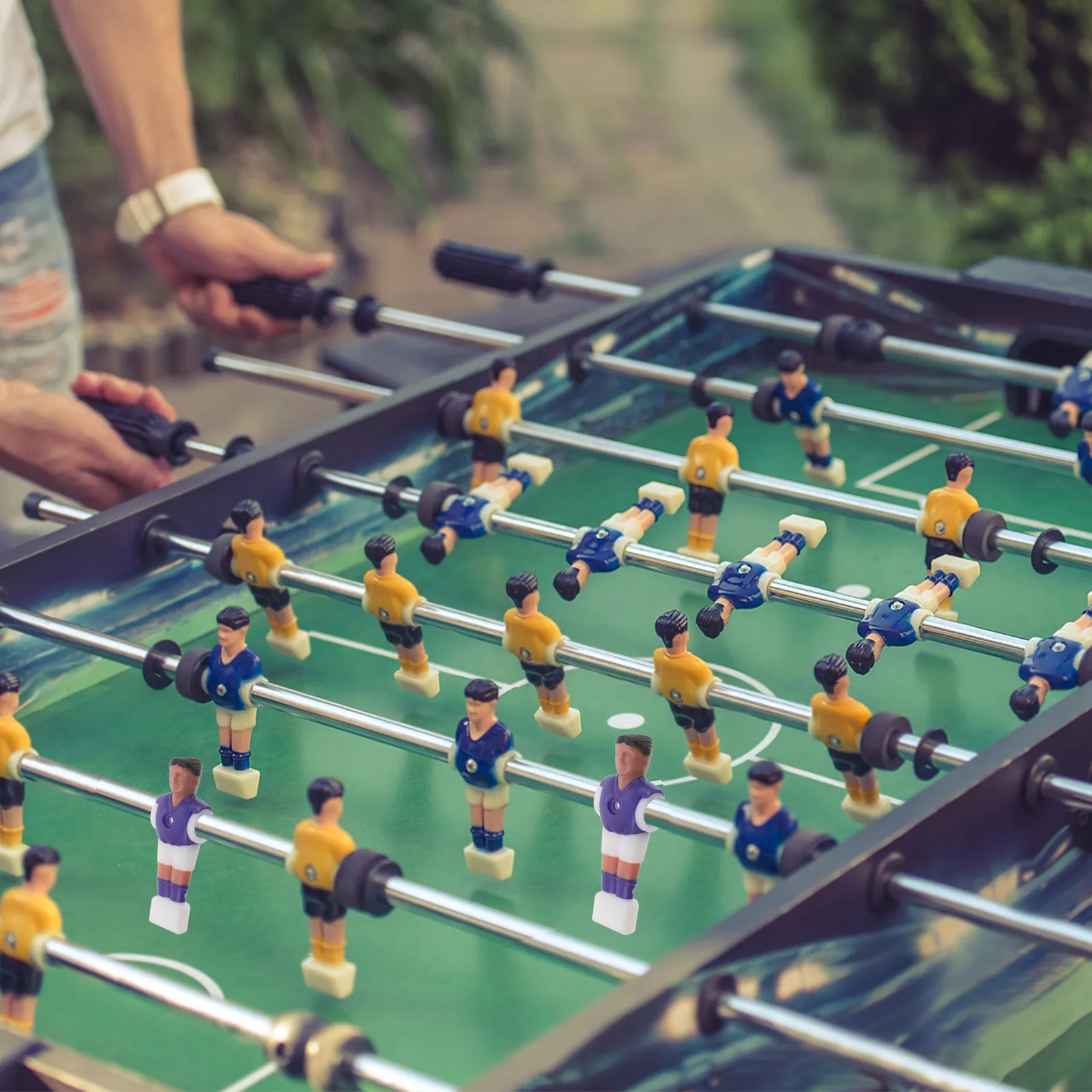 1 Conjunto de Acessórios para Máquina de Futebol de Mesa: Bonecos de Resina de Futebol, Compatíveis Universalmente para Peças de Reposição de Pebolim, Noite de Jogo