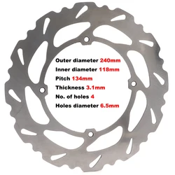 240mm FRONT Brake Disc Brake Rotor Disk For Honda XR250R XR350R XR400R XR500R XR600R XR650R XL650R XL350R XL250R XL250S XLR125