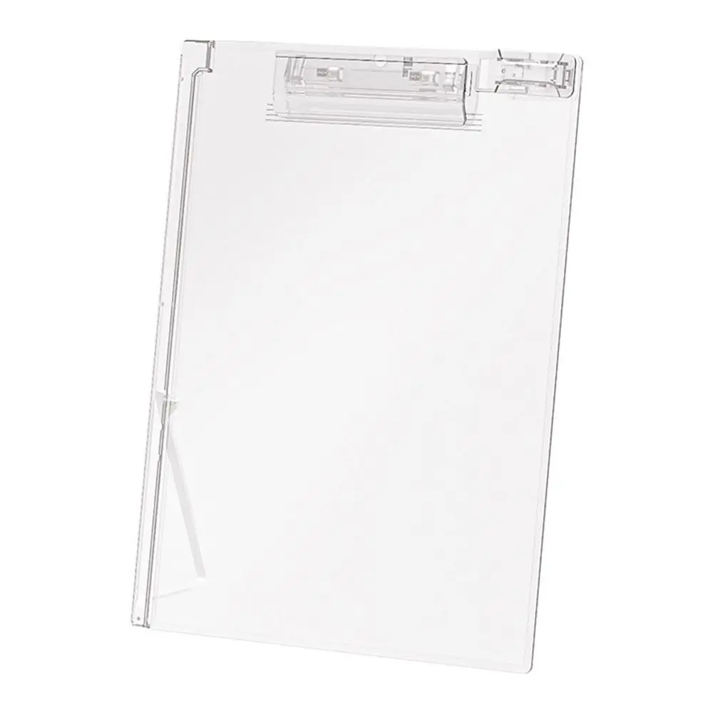 مجلد ملفات A4 متعدد الوظائف من الأكريليك، جبيرة كتابة شفافة سميكة، مشبك ورق عمودي للمكتب المدرسي #2