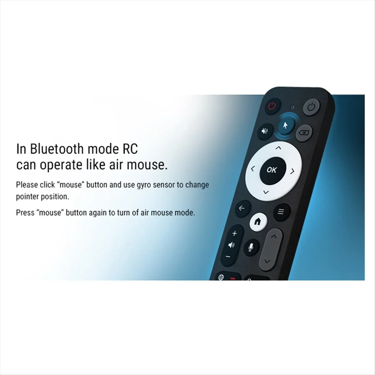 Brave- Replace UR02 BT Voice Remote Control Built-in Mic for UGOOS AM8 PRO AM6B AM6 PLUS X4 X4Q Cube Pro Extra TOX1 TOX3 TOX4