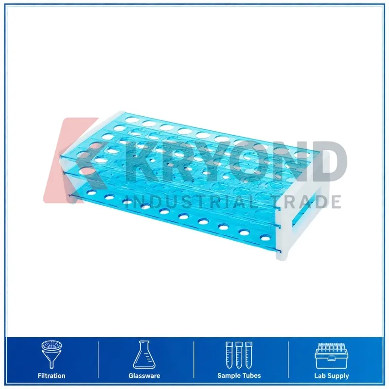 Multifunctional Plastic Test Tube Rack Three Layer Detachable Stand 13mm 50 Holes Laboratory Holder Storage Container Research