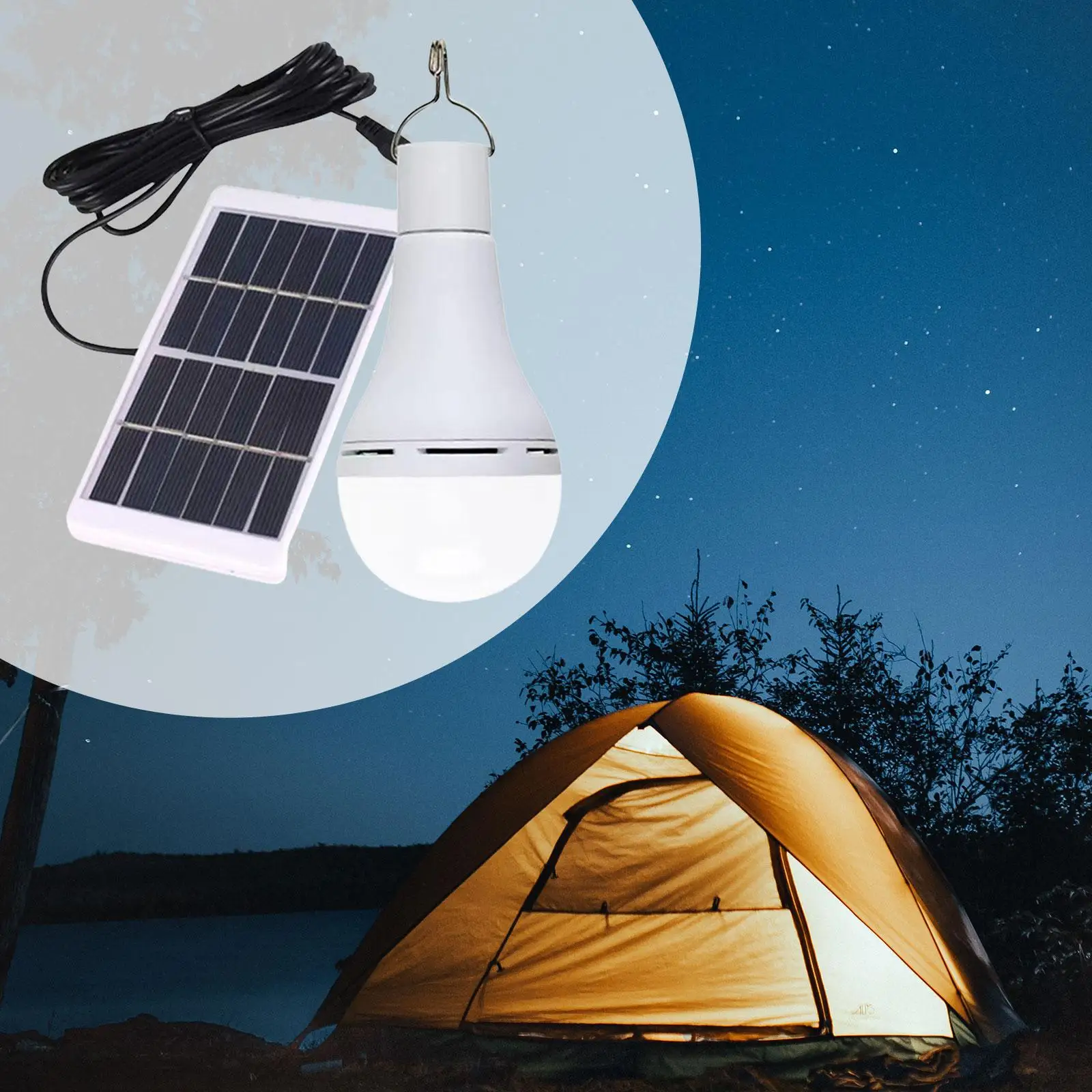 Solar Light Bulb Draagbare oplaadbare zonnelamp voor Home Yard Garden