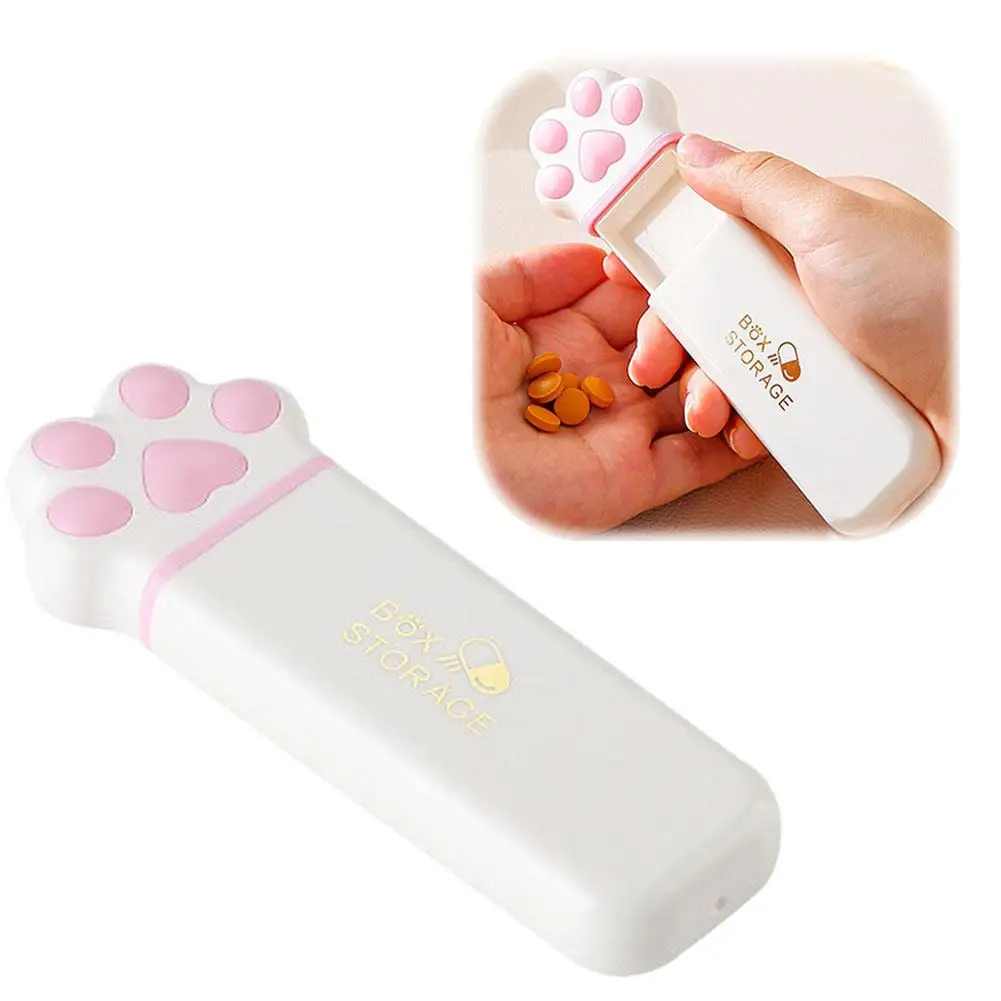 

Мини-кошачий коготь, коробка для хранения лекарств, портативный ежедневный диспенсер с 3 сетками, органайзер для масла, таблетки, дорожная коробка, чехлы, контейнер для рыбы O7X2