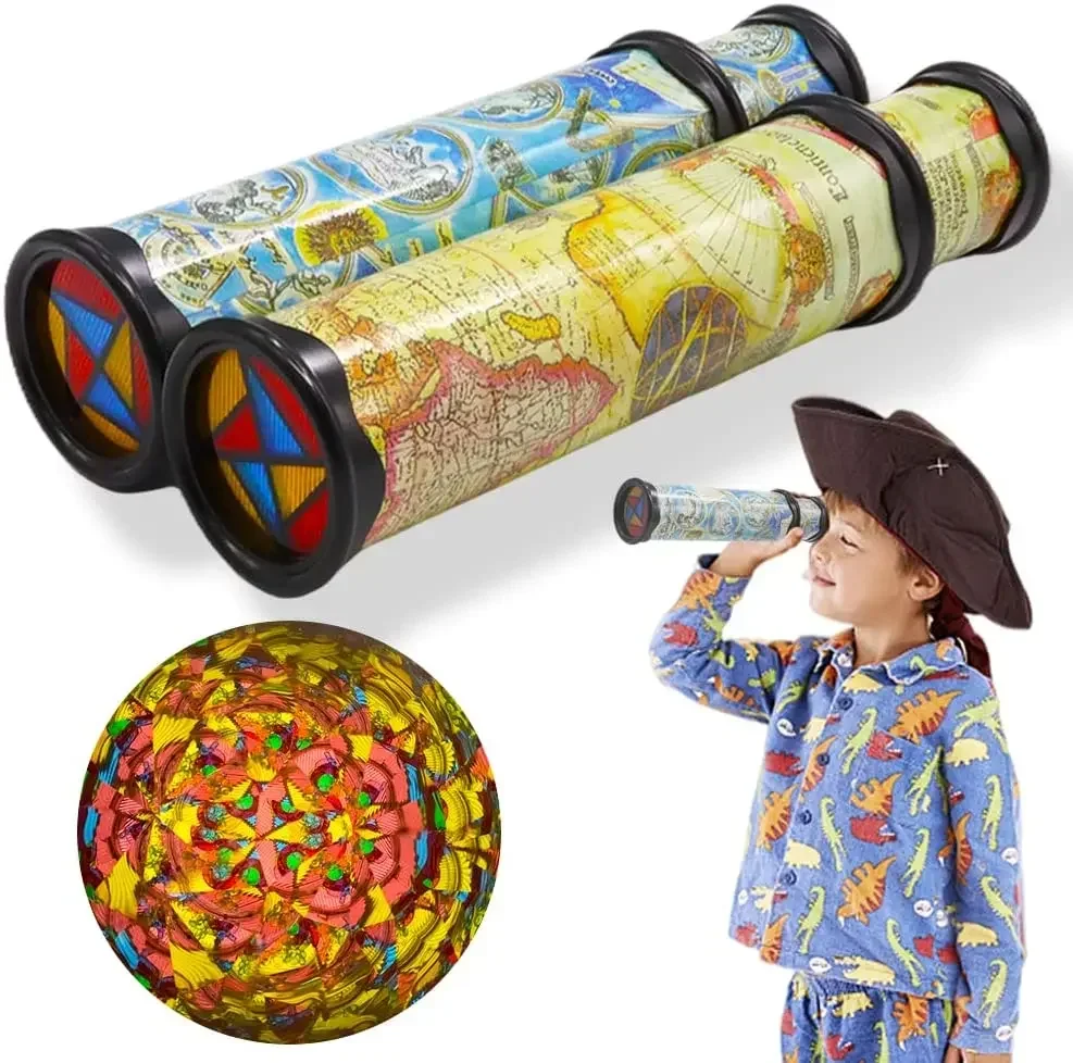 Scalable Rotation Kaleidoscope, Magic Kaleidoscope Glasses, Adjustable Fancy Colored World Toy For Kids Classic Educational Toy