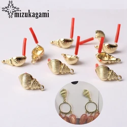 Zinc Alloy Conch Earrings Base Connectors Linker 10*20mm 6pcs/lot for DIY Bohemia Earrings Jewelry Making Accessories Wholesale