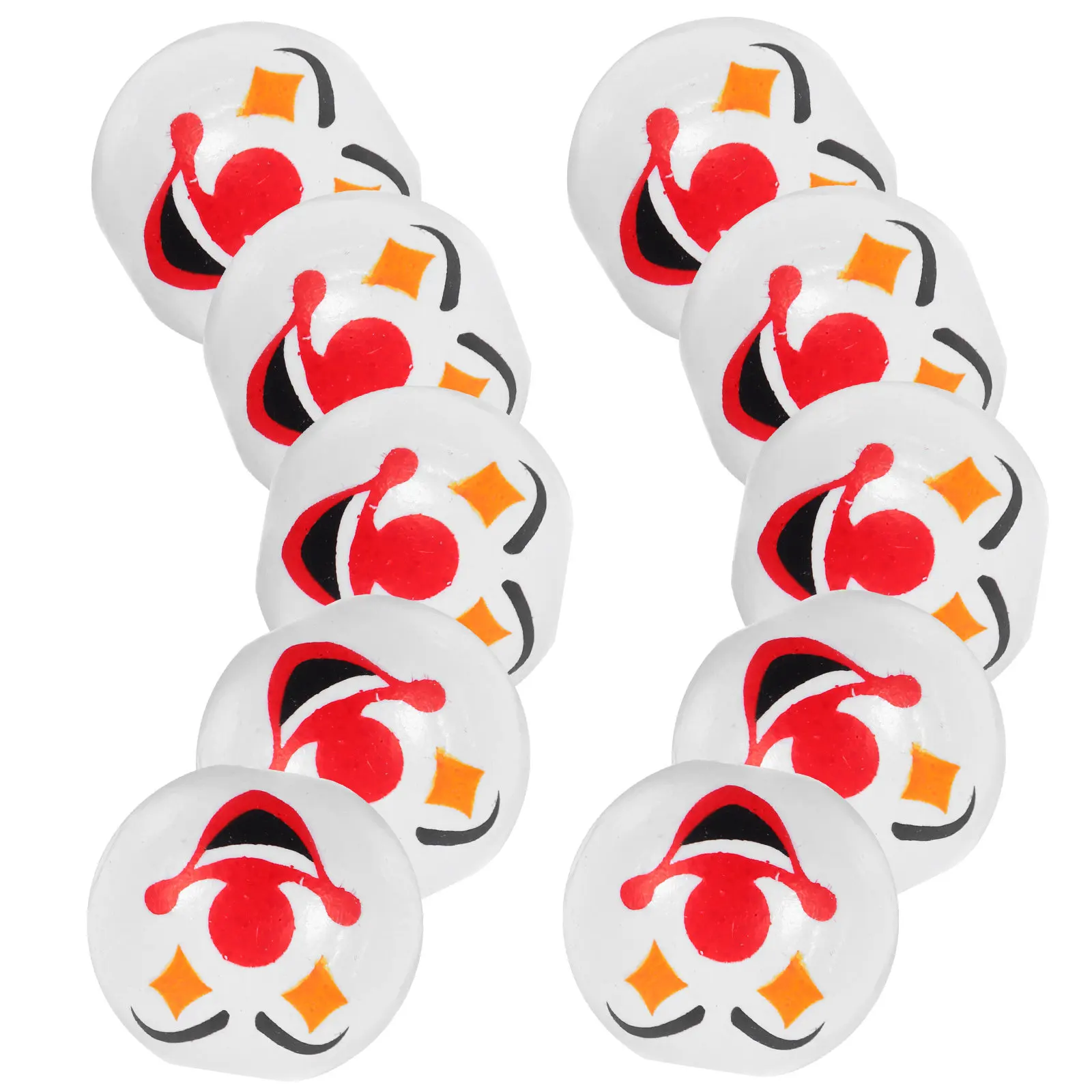 10Pcs 20Mm Wooden Beads Clown Design Painted Craft Beads for Childrens Jewelry Making Bracelet Necklace Earring DIY Projects Fun