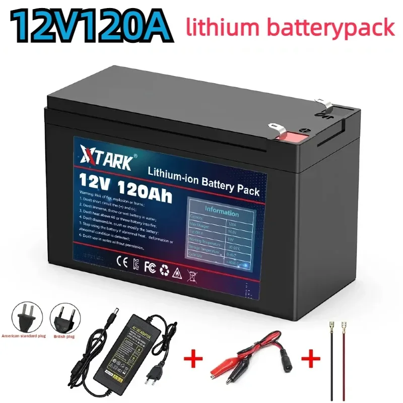 

New 18650 3S6P 12V 120Ah Lithium Battery Pack,Built-in 30A BMS,For Solar Energy Electric Vehicle Li-ion Battery+12.6V Charger