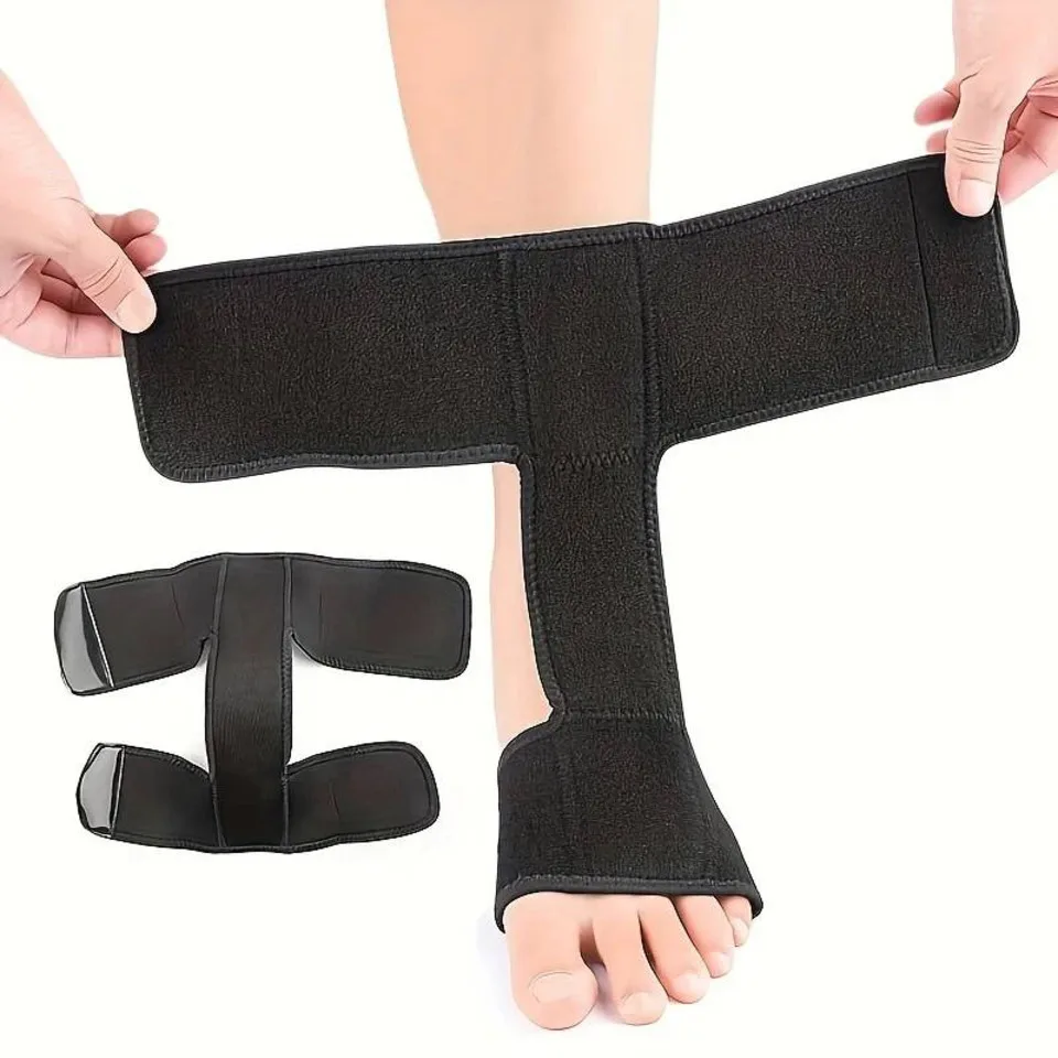 1pc fasciite plantar noite tala ajustável tornozelo cinta pé gota cinta para fasciite plantar arco dor no pé aquiles banquete