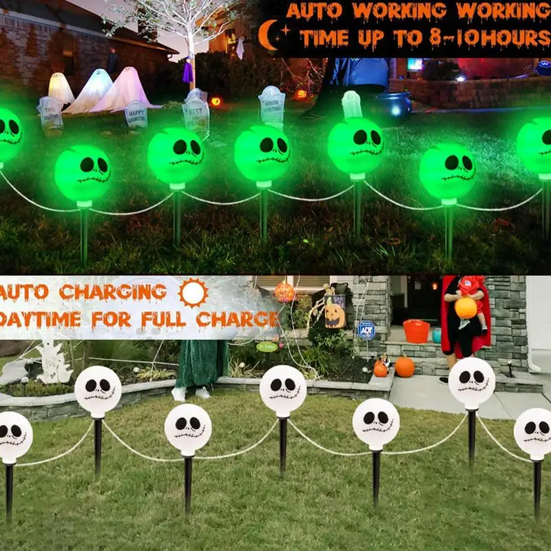 Halloween Loopbrug Verlichting Waterdichte Ghost Pad Verlichting Halloween Solar Staak Verlichting Buiten Halloween Decoraties Halloween