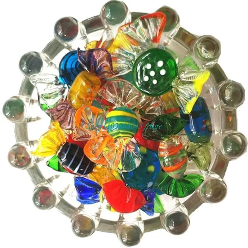 R53F Elegant Glass Candys Decorations Enhances Any Space with Colorful Wedding Jewelry