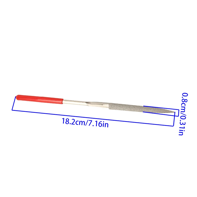 10Pcs 180x5mm Round Diamond Needle File 150 Grit for Metal Glass Stone