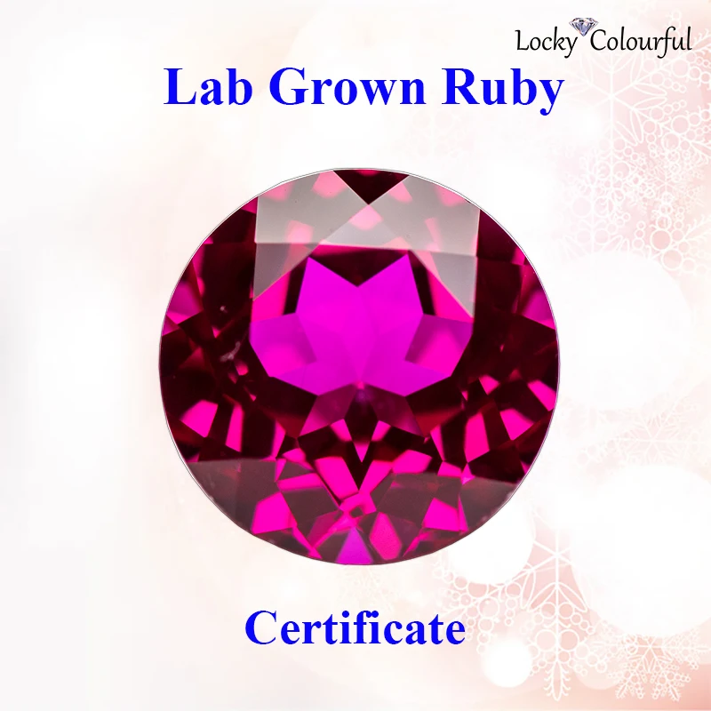 

Lab Grown Ruby Round Shape Wholesale Rubellite Color Charms Selectable AGL Certificate Beads for Diy Jewelry Making Materials