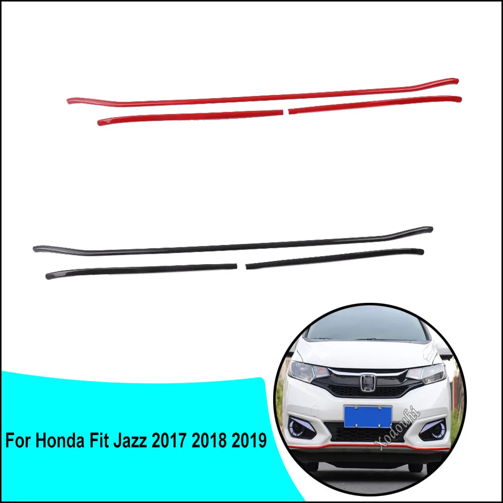 

For Honda Fit Jazz 2017 2018 2019 Car Cover Protection Bumper Engine Trim Front Bottom Grid Grill Grille Hoods Edge Parts 3pcs