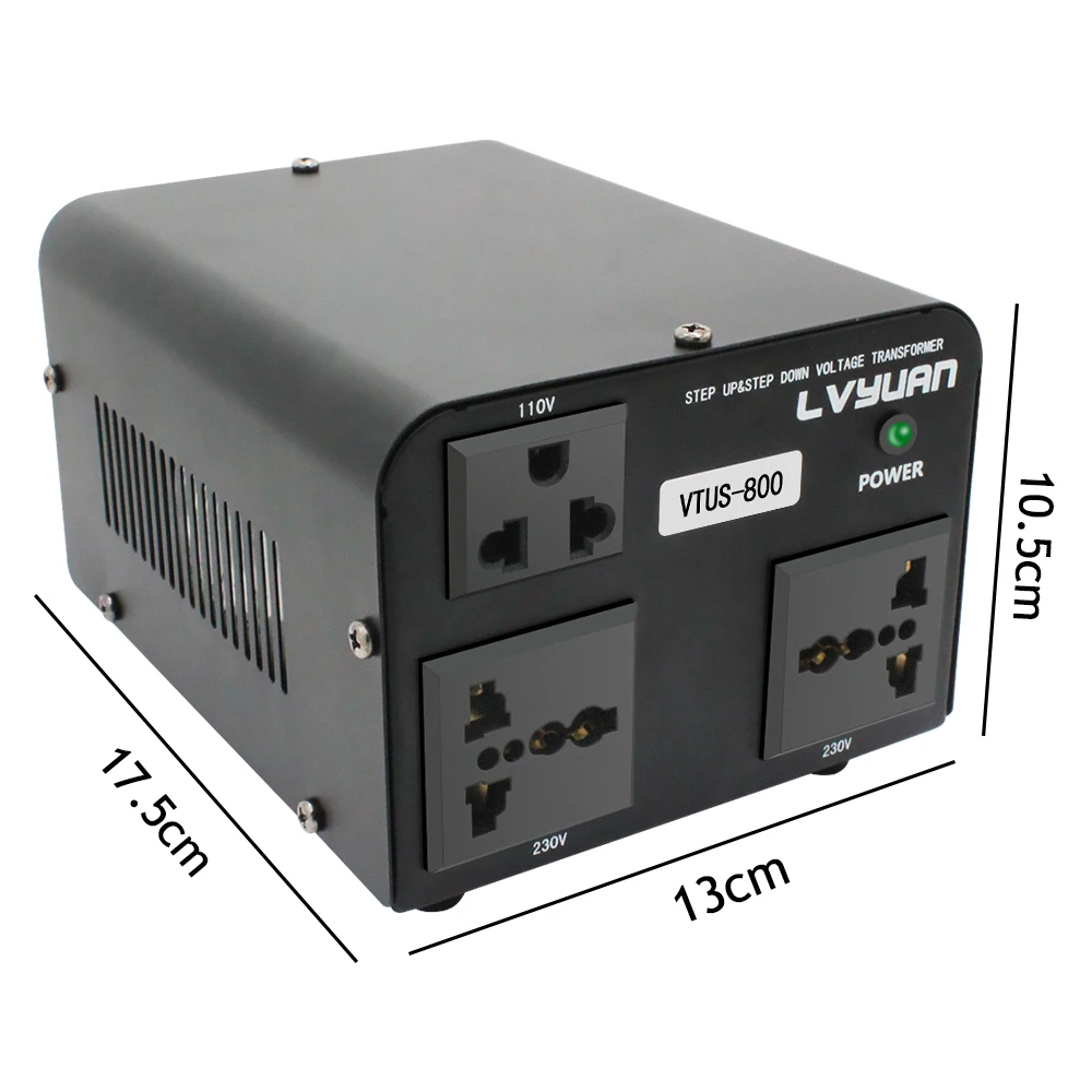 LVYUAN محول الجهد 800 واط 500 واط AC110V AC220V تحويل الجهد تصعيد/خطوة أسفل محول مآخذ عالمية والولايات المتحدة #5