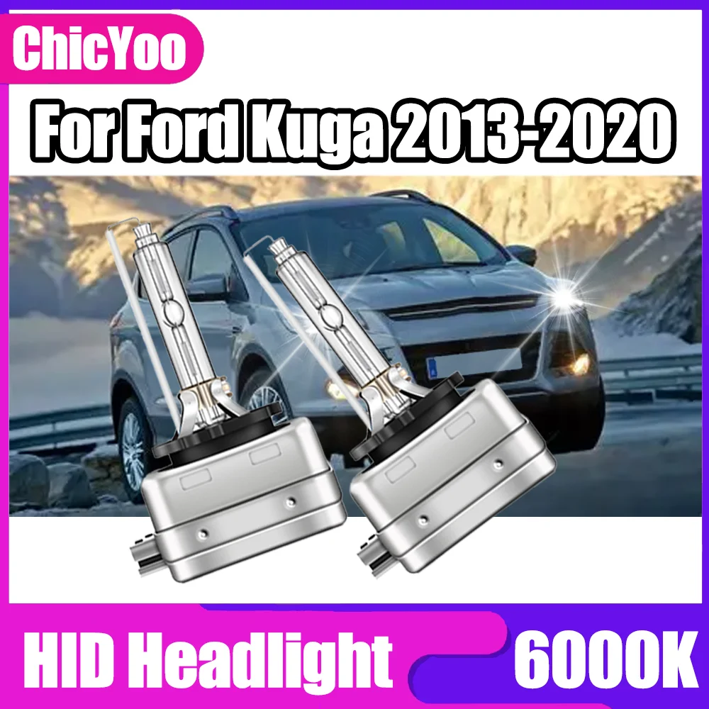 

6000K White 35W Car Headlamps Auto Lights D3S HID Xenon Headlight Bulbs For Ford Kuga 2013 2014 2015 2016 2017 2018 2019 2020